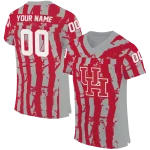 personalized houston cougars stripe splatter red jersey best selling
