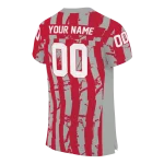 personalized houston cougars stripe splatter red jersey best selling