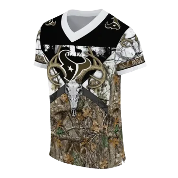 personalized houston texans antler skull camouflage hunting jersey fashion forward