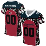 personalized houston texans brushstroke xs red black jersey best selling