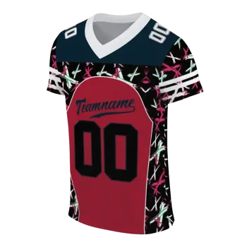 personalized houston texans brushstroke xs red black jersey fashion forward