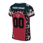 personalized houston texans brushstroke xs red black jersey best selling