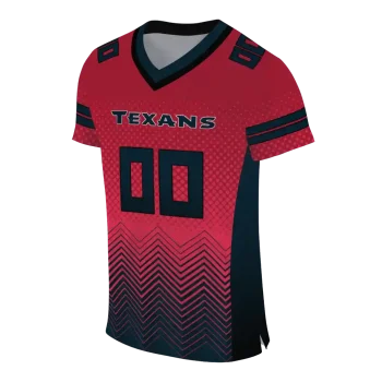 personalized houston texans halftone sweep red black jersey fashion forward