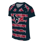 personalized houston texans layered grids blue jersey best selling