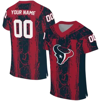 personalized houston texans rugged stripes blue jersey best selling