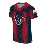 personalized houston texans rugged stripes blue jersey best selling