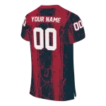 personalized houston texans rugged stripes blue jersey best selling