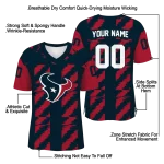 personalized houston texans stripe block blue jersey best selling