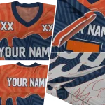 personalized illinois fighting illini dripping flames blue white jersey best selling