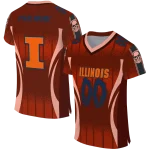 personalized illinois fighting illini dynamic dots orange jersey best selling