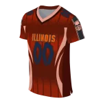 personalized illinois fighting illini dynamic dots orange jersey best selling