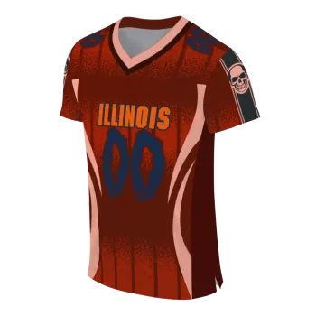 personalized illinois fighting illini dynamic dots orange jersey fashion forward