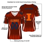 personalized illinois fighting illini dynamic dots orange jersey best selling