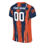 personalized illinois fighting illini striped texture blue jersey best selling