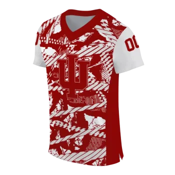 personalized indiana hoosiers camo shatter red jersey fashion forward