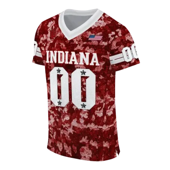 personalized indiana hoosiers camouflage abstract red jersey fashion forward