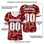 personalized indiana hoosiers camouflage abstract red jersey best selling