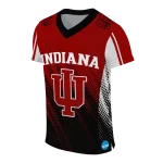 personalized indiana hoosiers halftone flow red black jersey best selling