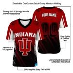 personalized indiana hoosiers halftone flow red black jersey best selling