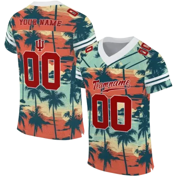 personalized indiana hoosiers horizon palm sunset jersey best selling