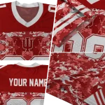 personalized indiana hoosiers mirrored pattern red jersey best selling