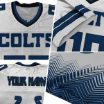 personalized indianapolis colts halftone sweep white black jersey best selling