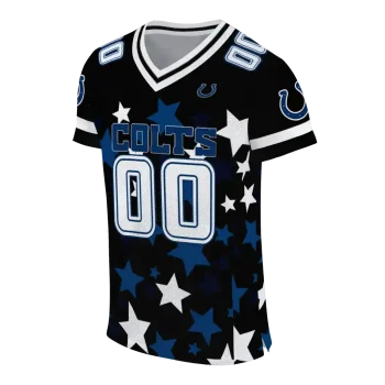 personalized indianapolis colts star cluster black jersey fashion forward
