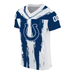 personalized indianapolis colts striped texture blue jersey best selling