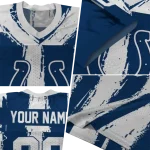 personalized indianapolis colts striped texture blue jersey best selling