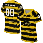 personalized iowa hawkeyes art stripe black jersey best selling