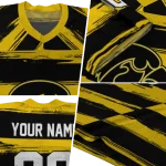 personalized iowa hawkeyes art stripe black jersey best selling