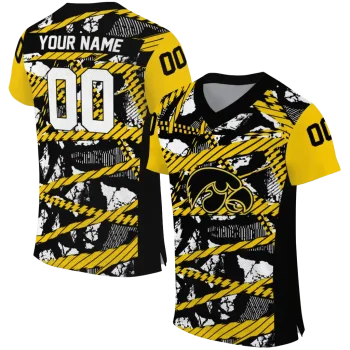 personalized iowa hawkeyes camo shatter black jersey best selling