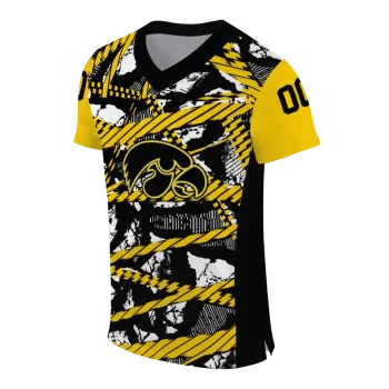 personalized iowa hawkeyes camo shatter black jersey fashion forward