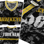 personalized iowa hawkeyes camouflage abstract black jersey best selling