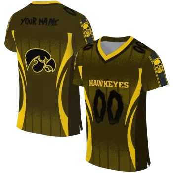 personalized iowa hawkeyes dynamic dots gold jersey best selling