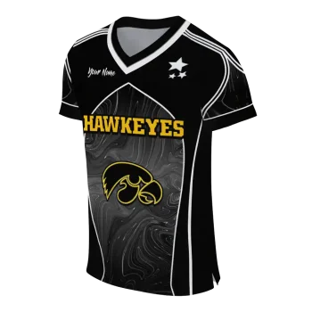 personalized iowa hawkeyes halftone slant black jersey fashion forward