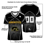 personalized iowa hawkeyes halftone slant black jersey best selling