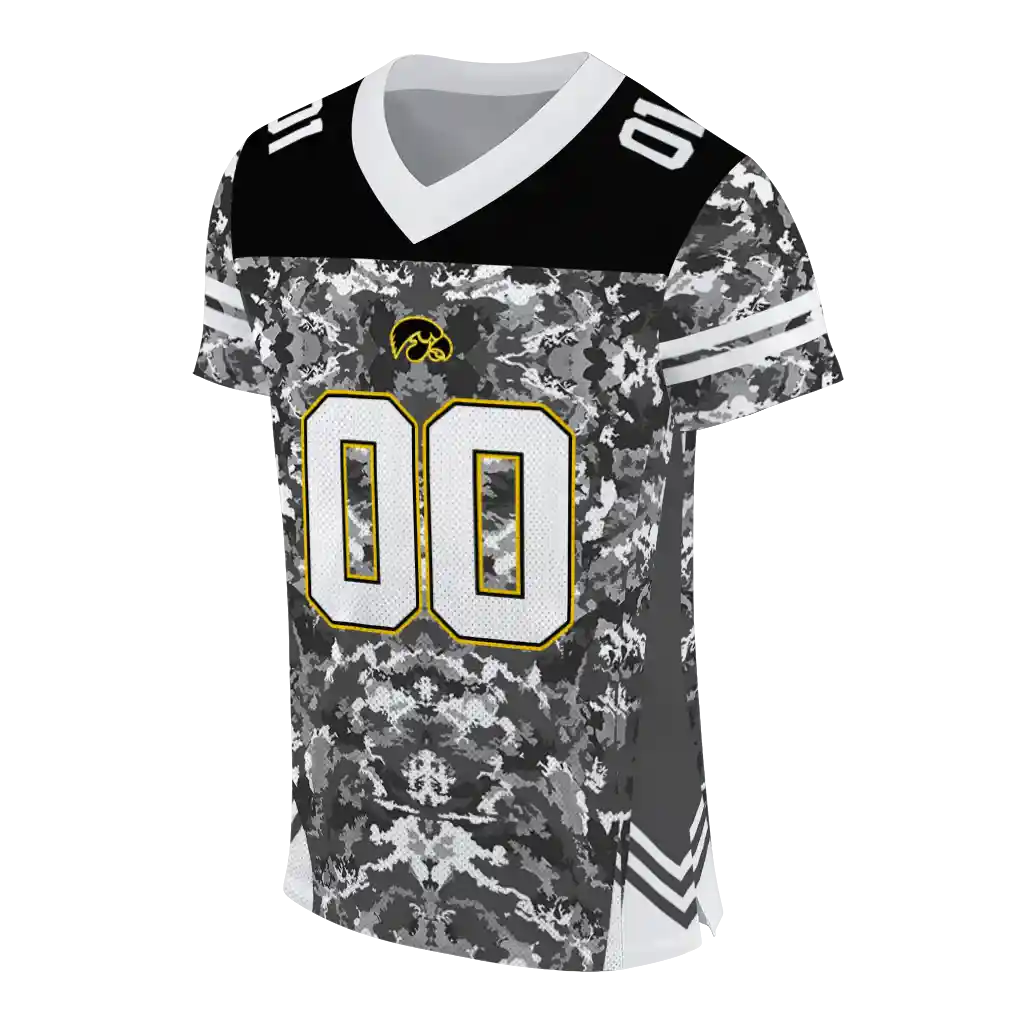 personalized iowa hawkeyes mirrored pattern black jersey fashion forward personalized iowa hawkeyes mirrored pattern black jersey fashion forward