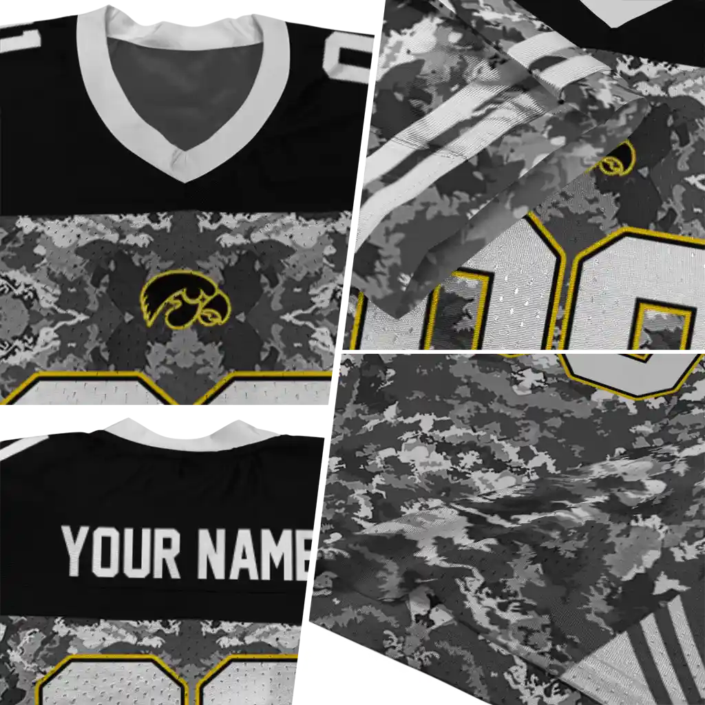 personalized iowa hawkeyes mirrored pattern black jersey new arrival personalized iowa hawkeyes mirrored pattern black jersey new arrival