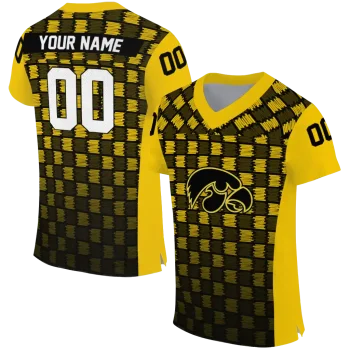 personalized iowa hawkeyes stacked rectangle black jersey best selling