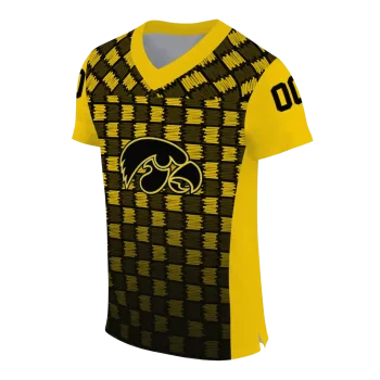 personalized iowa hawkeyes stacked rectangle black jersey fashion forward