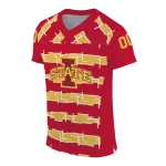personalized iowa state cyclones layered grids red jersey best selling