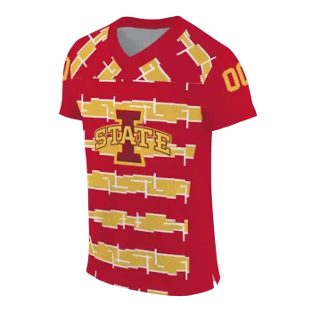 personalized iowa state cyclones layered grids red jersey fashion forward