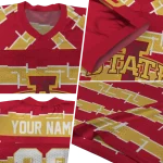 personalized iowa state cyclones layered grids red jersey best selling