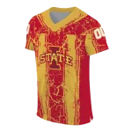 personalized iowa state cyclones rugged stripes red jersey best selling