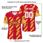 personalized iowa state cyclones stripe block red jersey best selling