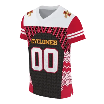 personalized iowa state cyclones tire arrows red black white jersey fashion forward