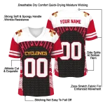 personalized iowa state cyclones tire arrows red black white jersey best selling