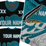 personalized jacksonville jaguars dripping flames teal white jersey best selling