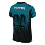 personalized jacksonville jaguars halftone fade teal black jersey best selling